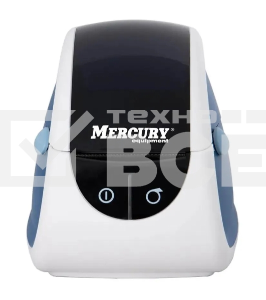 Принтер наклеек Mertech MPRINT LP80 EVA прямая термопечать, 203 dpi, 100 мм/сек, RS-232, USB, белый/синий