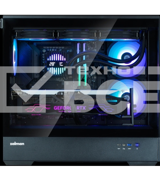 Компьютерный корпус ZALMAN P30 V2, MATX, черный, WINDOW, 2x3.5