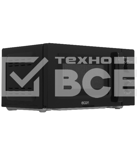 Микроволновая печь ECON ECO-2040M черный, 20 л, 700 Вт, переключатели - поворотный механизм