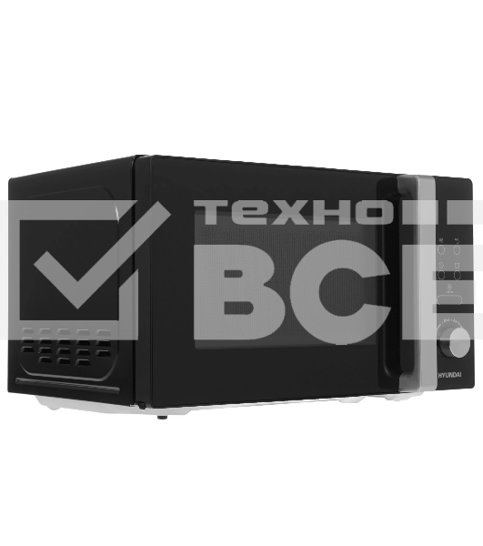 Микроволновая печь Hyundai HYM-D3001 черный, 20 л, 700 Вт, переключатели - поворотный механизм/сенсор