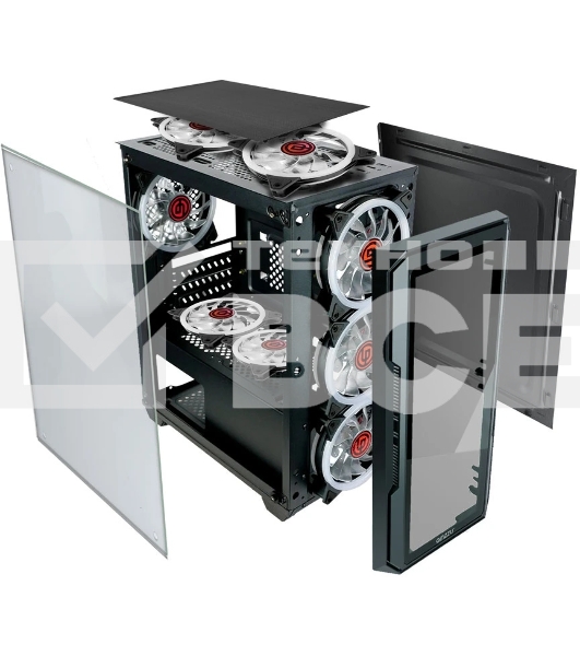 Компьютерный корпус Ginzzu CL690 mATX FAN 4*12FRGb