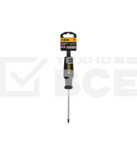 Отвертка Denzel PH1х100 мм, S2, 3к рукоятка