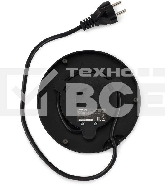 Чайник электрический Hyundai HYK-G7405 1.7л. 2200Вт черный/серебристый корпус: стекло