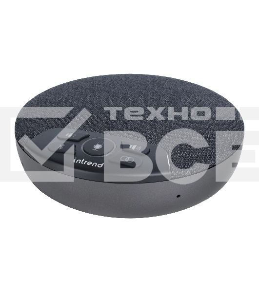 Спикерфон Intrend [ITSPH-W200] 4 капсюля, BT+USB, эффективный радиус 3м, ANC, AEC, AGC, полнодуплексная связь, беспроводное каскадирование 2х спикерфонов, аккумулятор: время работы в режиме разговора до 12 часов. В комплекте USB-dongle