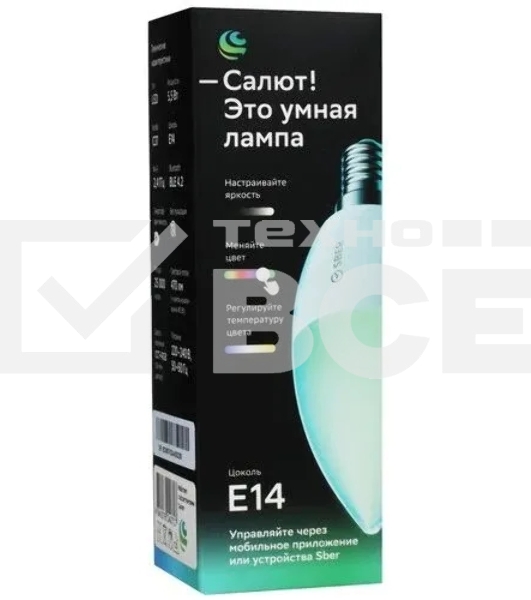 Умная лампа SBER C37 (E14), SBDV-00117