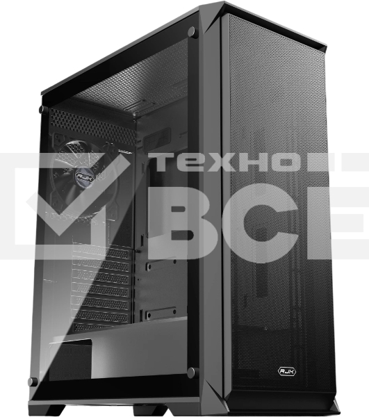 Корпус без блока питания Raijintek ARCADIA 41, Midi-Tower, TG, 1x120мм, 2xUSB-A 3.0 + 1xUSB-C, ATX, mATX, mITX Black