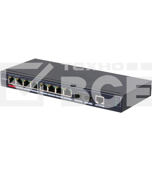 Коммутатор Dahua 10-Port Cloud Managed Desktop Gigabit Switch with 8-Port PoE