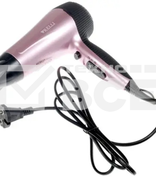 Фен Kelli KL-1109 фиолетовый/черный, 2000 Вт