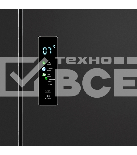 Холодильник Maunfeld MFF192NFSB01 Inverter черная сталь трехкамерный 334/184л морозилка снизу, No Frost, Side by Side