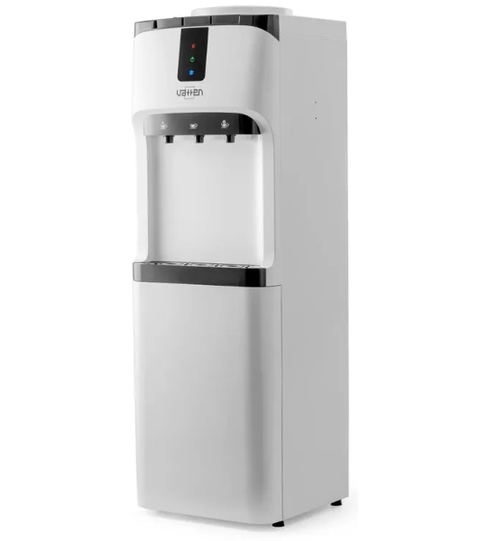 Кулер для воды Vatten V02WE, верхняя загрузка, нагрев 90 °С, охлаждение 15 °С, белый/черный