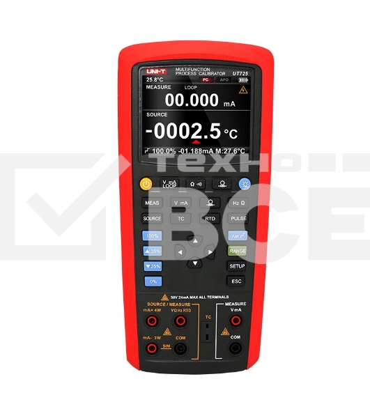 Калибратор температуры UNI-T UT725 , калибровка мА, Вт, температура, частота, сопративление