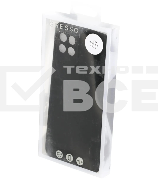 Чехол (клип-кейс) GRESSO Meridian, для Realme 8i, черный gr17mrn1172