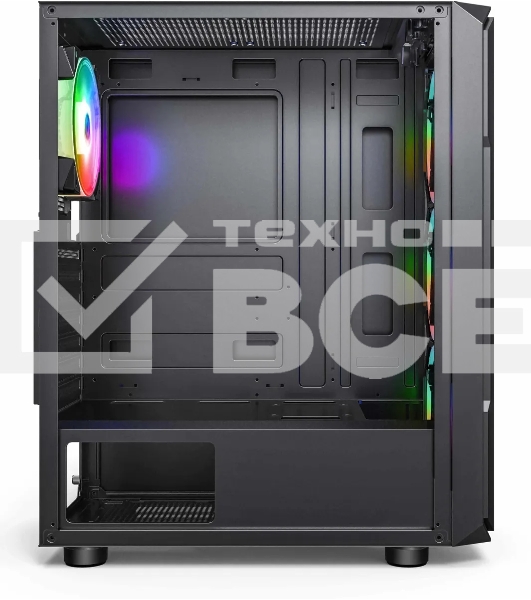 Компьютерный корпус Accord 3338 черный без БП ATX 1xUSB2.0 1xUSB3.0 1xUSB3.1 audio bott PSU