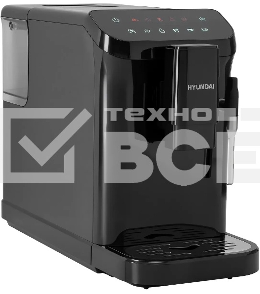 Кофемашина автоматическая Hyundai HAM-4001 черный, исп. кофе - молотый, 1.5 л, 1350 Вт, 20 Бар