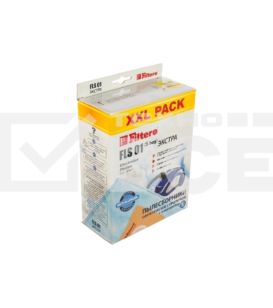 Мешок-пылесботник Filtero FLS-01 (S-bag) (8) XXL PACK из синтетического микроволокна MicroFib