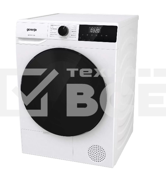 Сушильная машина Gorenje DHNA92/C белый, 9 кг, сушка - конденсационная, программ - 15, 59.5 x 84.5 x 67 см