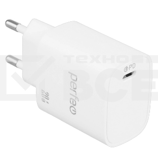 Сетевое зарядное устройство PERFEO с разъемом TYPE-C, 20W, белый (I4660)