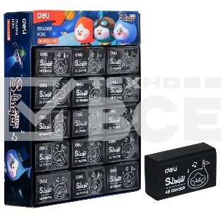 Ластик Deli Little Singer EH316 32x22x12.5мм черный