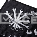 Набор комбинированных гаечных ключей 12 шт Deli DL130012A Спецификация: 6 мм, 8 мм, 10 мм, 11 мм, 12 мм, 13 мм, 14 мм, 15 мм, 17 мм, 19 мм, 22 мм, 24 мм. Матовая хромированная поверхность. Тканевая упаковка., фото5