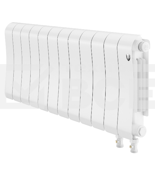 Радиатор биметаллический Royal Thermo Infinity 300 Bianco Traffico VR80 - 12 секц.