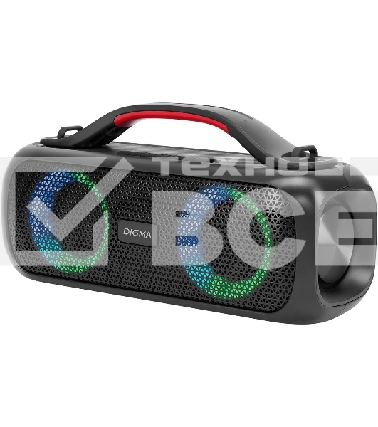 Колонка портатитвная Digma D-PS1531 черный/черный 40W 2.0 BT 10м 3000mAh (SP1531B)