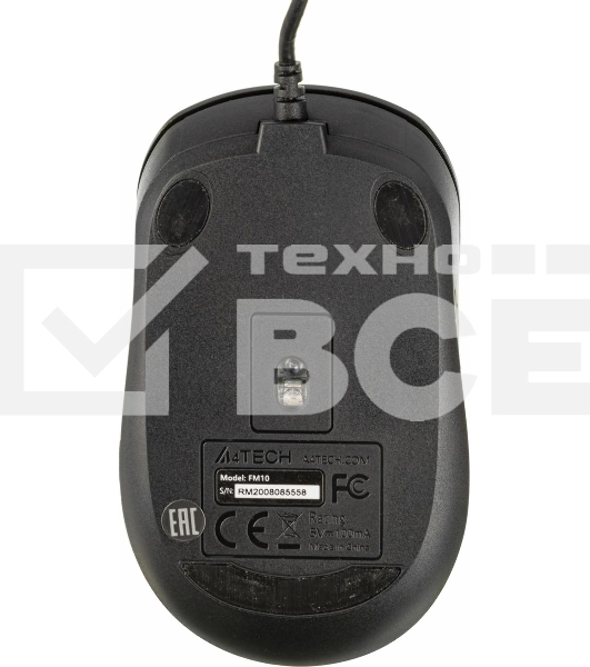 Мышь проводная A4Tech Fstyler FM10 черный/серый, 1600 dpi, USB, кнопки - 4