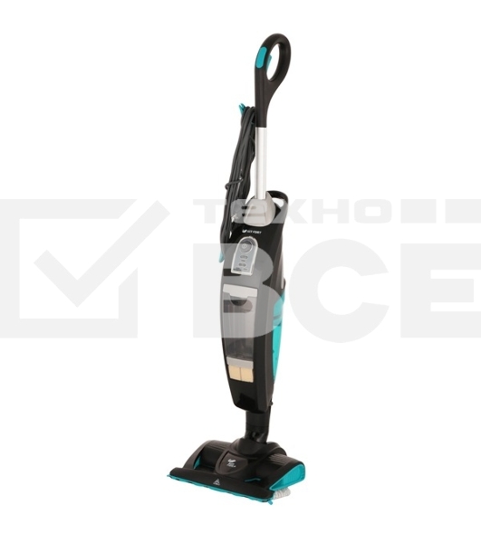 Пылесос вертикальный паровой Kitfort КТ-535-1 черный, питание от сети, 1600 Вт, уборка влажная/паром/сухая, пылесборник 1 л