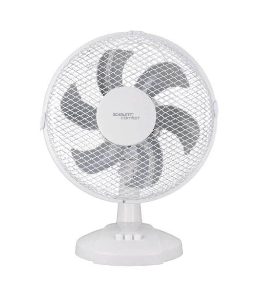Вентилятор Scarlett SC-DF111S20 белый, настольный, 40 Вт, 2 скорости, 22.5 см