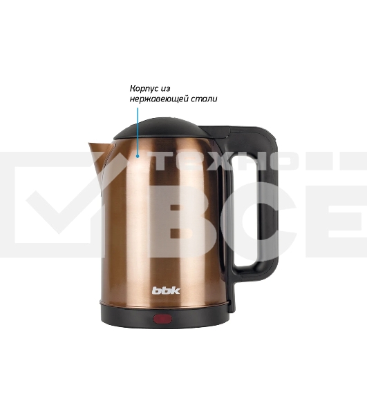Чайник электрический BBK EK1809S медный/черный