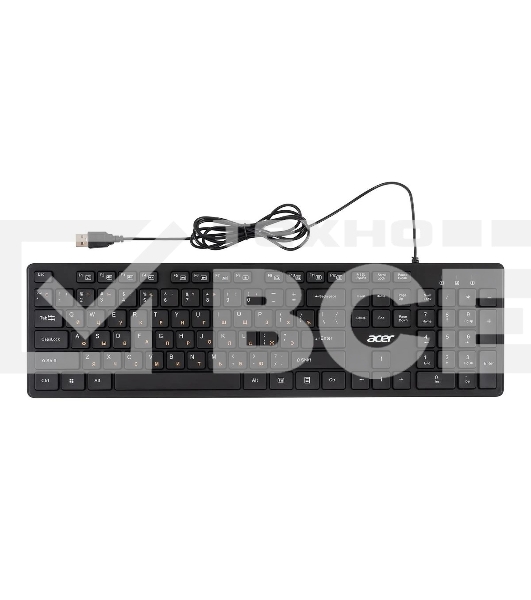 Клавиатура Acer OKW122 проводная, USB, черный