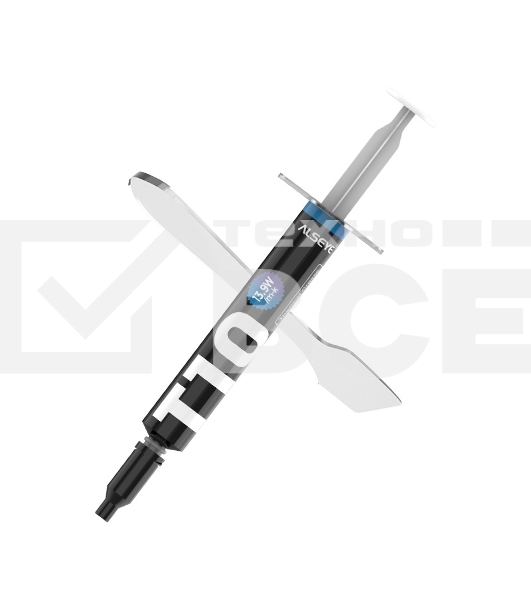 Термопаста ALSEYE T10 Thermal conductivity: 13.9W/m-k  Color: Gray  Conductivity: non-conductive specific gravity: 2.7g / cm³@25℃  Capacity: 1.2ml  Weight: 2G