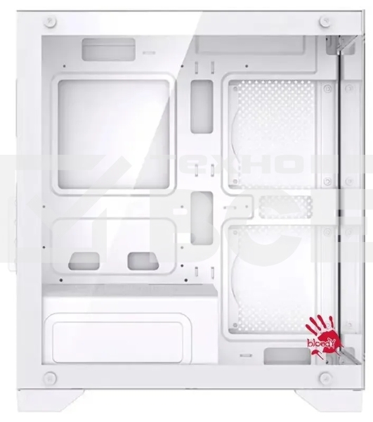 Компьютерный корпус Bloody BD-CC103 белый без БП mATX 7x120mm 1xUSB2.0 1xUSB3.0 audio bott PSU