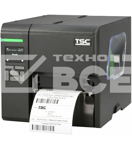 Принтер этикеток термотрансферный TSC ML240P 203 dpi, 152 мм/сек, USB, Ethernet, USB-Host, RS-232, чёрный