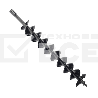 Шнек двухзаходный D 100B для грунта к бензобуру со сменными ножами, диаметр 100мм длина 800мм