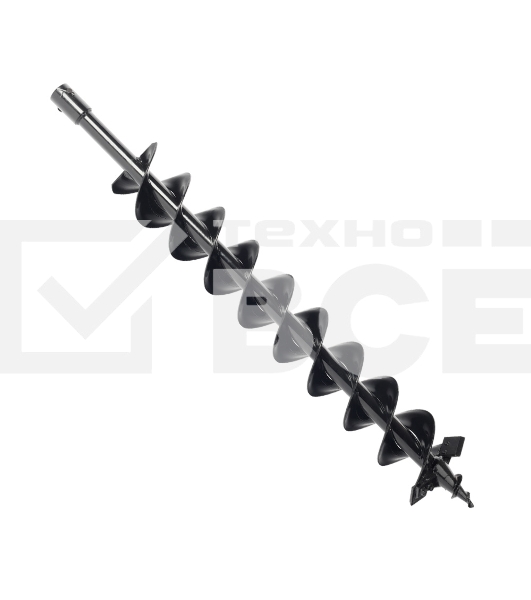 Шнек двухзаходный D 100B для грунта к бензобуру со сменными ножами, диаметр 100мм длина 800мм