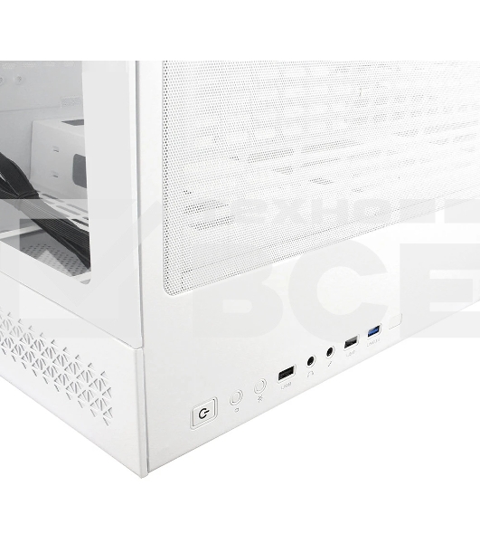 Компьютерный корпус Ginzzu V560 RGb подсветка, закаленное стекло 1хUSB 3.0,1хUSB 2.0, AU белый ATX