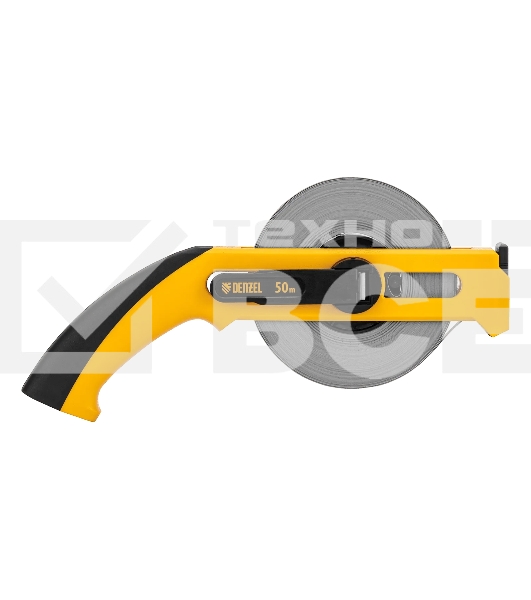 Рулетка геодезическая Denzel 50 м х 13 мм, открытый корпус, металлическая лента