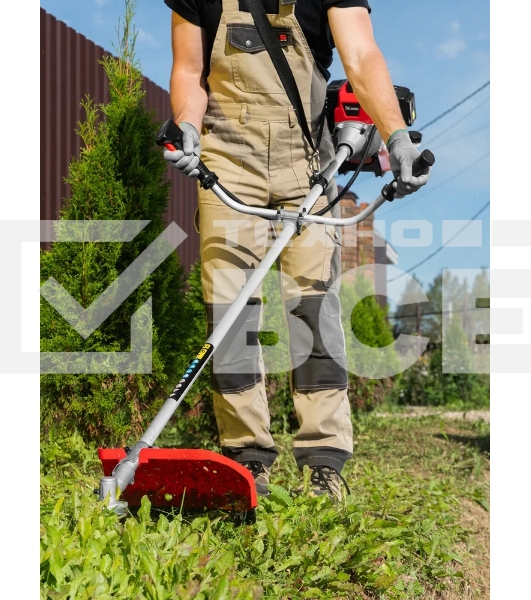 Триммер бензиновый MTX MT-43, 43 см3, неразъемная штанга, состоит из 2 частей