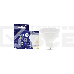 Лампа светодиодная TOKOV ELECTRIC 5Вт Soffit 3000К GU5.3 176-264В