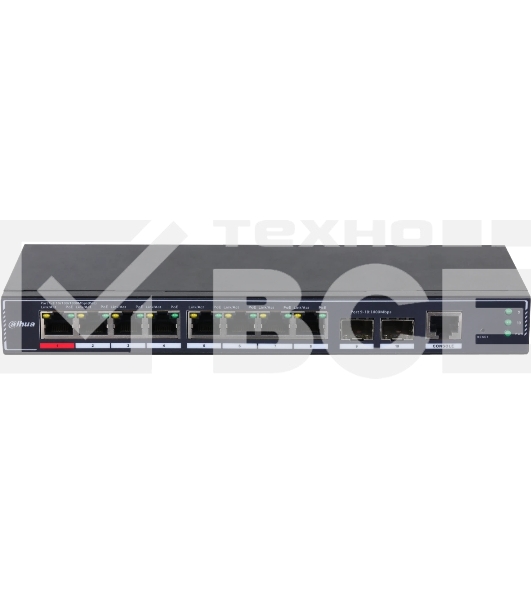 Коммутатор Dahua 10-Port Cloud Managed Desktop Gigabit Switch with 8-Port PoE