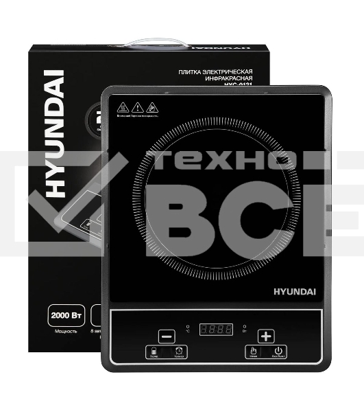 Плита электрическая Hyundai HYC-0121 черный пирокерамика (настольная)