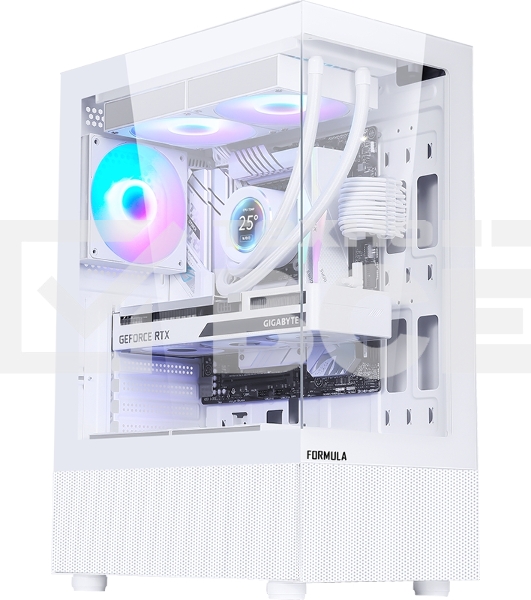 Компьютерный корпус AeroCool / Formula Crystal Z1 PLUS белый без БП ATX 2xUSB2.0 1xUSB3.0 1xUSB3.1 audio bott PSU