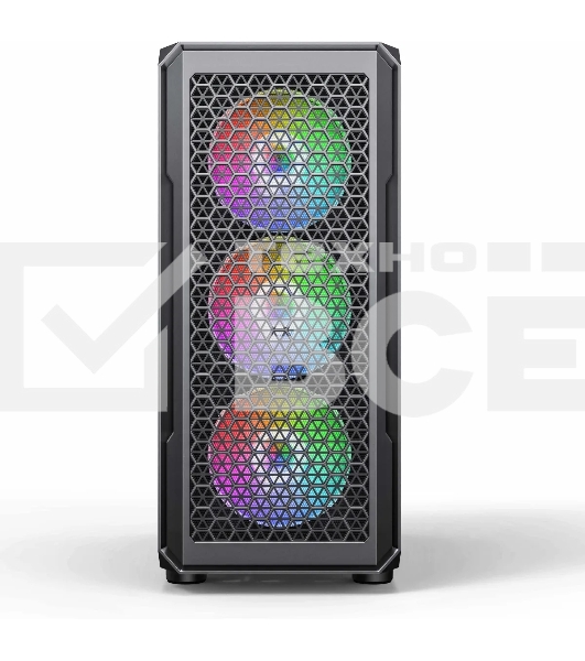 Компьютерный корпус Accord 3338 черный без БП ATX 1xUSB2.0 1xUSB3.0 1xUSB3.1 audio bott PSU