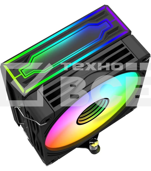 Кулер для процессора Bloody BD-AC205-ARGB1 ARGB черный, 120 мм, алюминий/медь, 1600 об/мин, 26 дБ, 4 pin, 205 Вт, 154 мм