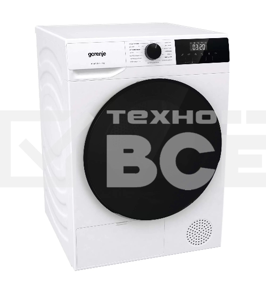 Сушильная машина Gorenje DHNA92/C белый, 9 кг, сушка - конденсационная, программ - 15, 59.5 x 84.5 x 67 см