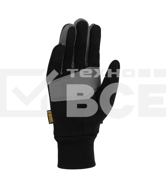 Перчатки универсальные Denzel 68094 двойные, работа с сенсорным экраном, вязаная манжета, размер 10