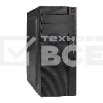 Компьютерный корпус Miditower ExeGate AA-440-UNS450 (ATX, БП UNS450 с вент. 12см, 2*USB, аудио, черный), фото 1