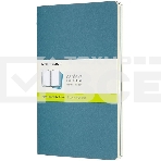Блокнот Moleskine CAHIER JOURNAL CH018B44 Large 130х210мм, обложка картон, 80 страниц, нелинованный, голубой (3шт), фото 1