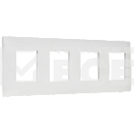 Рамка 4-м SKANDY SK-F04W арктич. бел. IEK SK-M42-K01, фото3