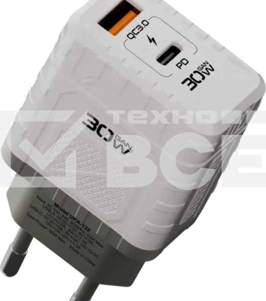 Сетевое зарядное устройство DEFENDER (83230) UPA-132 30W, USB A+C, белый